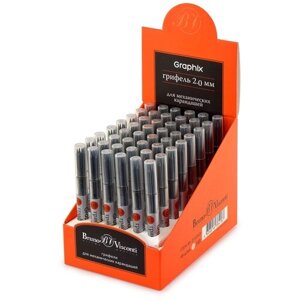 Грифели запасные для механических карандашей "GRAPHIX" 5 шт., HB, 2.0 ММ
