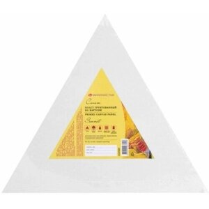 Холст на картоне хлопок 100%треугольный 30 см, 3 мм, ЗХК Сонет, акриловый грунт, среднее зерно, 142452069