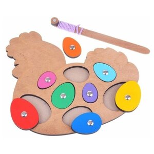 Игра с магнитами «Курочка-Несушка» цвет микс