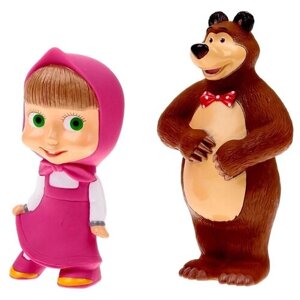 Играем вместе Набор резиновых игрушек «Маша и Медведь»