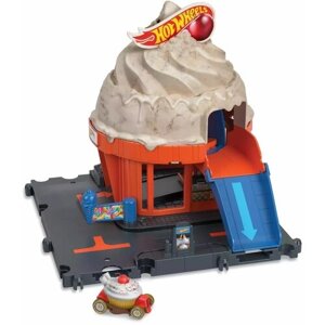 Игровой набор Matte Hot Wheels Мороженое в центре города - Mattel [HKX38]