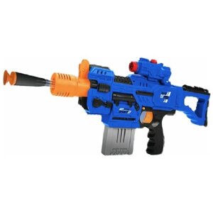 Игрушечное оружие Детский бластер автомат с 20 мягкими пулями на присосках, Подарок для мальчика, ХН015А