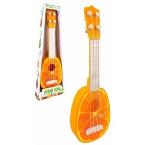 Игрушечный музыкальный инструмент гавайская гитара укулеле 4 струны Фрукты, апельсин, киви, клубника, арбуз