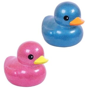 Игрушка для ванной "Уточка блестящая" 2 цвета в асс. (синий/розовый) ABtoys B281-GLDK1