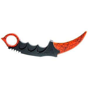 Игрушка Нож-керамбит Maskbro Кровавая паутина из Counter-Strike 13-128, 20.5 см, красный/черный