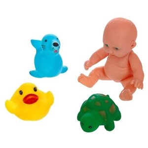 Игрушки для ванны «Малыш и его друзья», набор 4 шт., микс