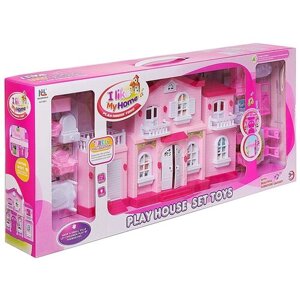 Junfa toys кукольный дом Мой новый дом WK-15509, розовый