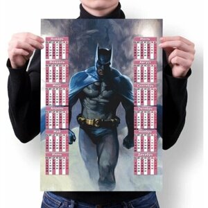 Календарь BUGRIKSHOP настенный принт А2 "Бэтмен, The Batman"BМ0002