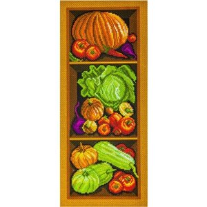 Канва с рисунком для вышивания "Полка с овощами", 24 х 47 см 426787_1395