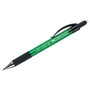 Карандаш механический Faber-Castell "Grip Matic 1375", 0,5мм, с ластиком, автоподача грифеля, зеленый, 10 шт.