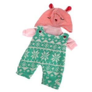 Карапуз Комплект одежды для кукол 30-35 см, OTFY-KN-6-RU зеленый/розовый