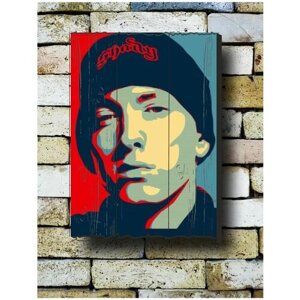 Картина на досках Рэп. Рэпер. Рэперы. Эминем. Eminem 3