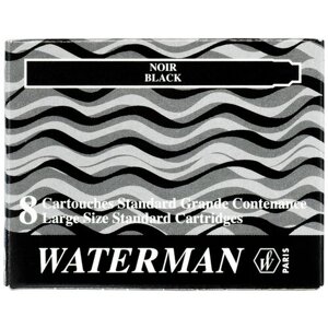 Картридж (чернила) WATERMAN (Ватерман) черный 8 шт в упаковке, 8 INK Cartridge Standard Black