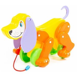 Каталка-игрушка Полесье Собака Боби (5434), разноцветный