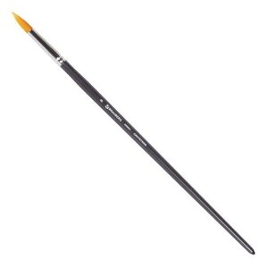 Кисть BRAUBERG Art Classic синтетика жесткая №8, круглая, длинная ручка №8, 5 шт., черный
