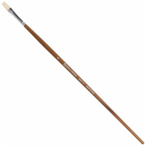 Кисть BRAUBERG Classic, щетина №6, плоская, длинная ручка (200715)6, коричневый