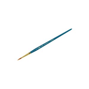Кисть ГАММА Галерея №6, синтетика, круглая, короткая ручка №6, голубой