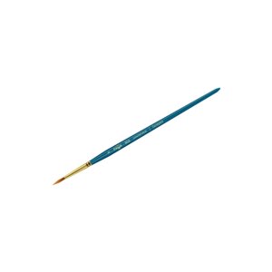 Кисть ГАММА Галерея синтетика №5, круглая, короткая ручка (302005)5, синий