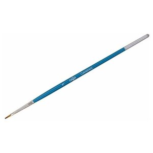 Кисть ГАММА Синтетика №1, плоская, с короткой ручкой №1, синий