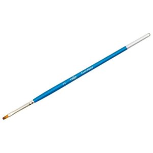 Кисть ГАММА Синтетика №3, плоская, с короткой ручкой №3, синий