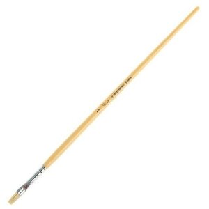 Кисть «Сонет»3, щетина, плоская, удлинённая ручка, d=7 мм