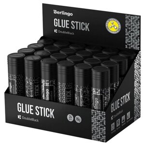 Клей-карандаш Berlingo "DoubleBlack", 15г, ПВП, 24 шт. в упаковке