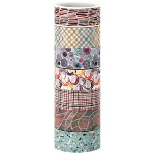 Клейкие WASHI-ленты для декора "Микс №3", 15 мм х 3 м, 7 цветов, рисовая бумага, остров сокровищ, 661711