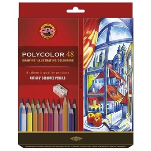 KOH-I-NOOR Карандаши цветные художественные Polycolor 3836, 48 цветов (3836048007KZ)