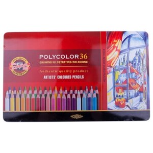 KOH-I-NOOR Карандаши цветные Polycolor, 36 цветов, 3825036002PL разноцветный