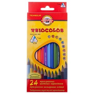 KOH-I-NOOR Карандаши цветные Triocolor, 24 цвета (3134024004KS) разноцветный