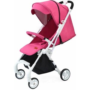 Коляска прогулочная Nuovita Sfera 6-36 месяцев всесезонная складная детская, с поворотными колесами и амортизацией (Rosa, Bianco / Розовый, Белый)
