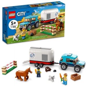 Конструктор LEGO City Great Vehicles Машина с прицепом для лошади