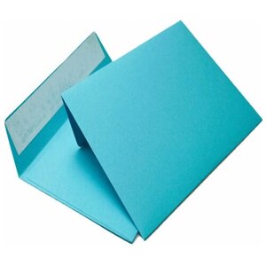 Конверты квадратные голубые C5 160x160, 120г/м2, лента, 100 штук