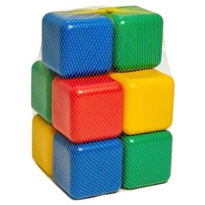 Кубики детские Соломон, строительный набор, 10 штук 12 x 12 см