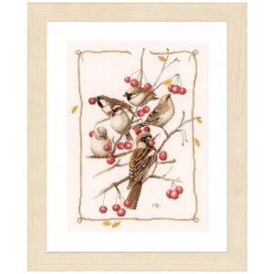 Lanarte Набор для вышивания Sparrows and currant (Воробьи и смородина) 31 х 40 см (PN-0162298)