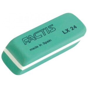 Ластик FACTIS LX 24 (Испания), 55х20х12 мм, зеленый, прямоугольный, скошенные края, мягкий, CPFLX24