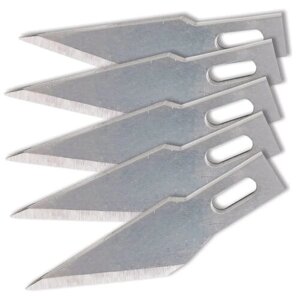 Лезвия для макетных ножей (скальпелей) 8 мм BRAUBERG, комплект 5 шт., блистер, 236636