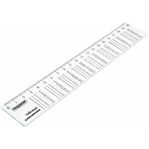 Линейка пластик 20 см, пифагор, справочная, таблица умножения, 210616 (цена за 40 шт)