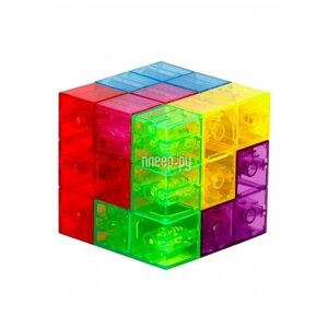 Магнитная головоломка конструктор "3D куб ASMR Magnet Cube" Forceberg, с 54 карточками с развивающими заданиями, Прозрачный