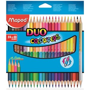Maped Цветные карандаши двусторонние Color Peps Duo 48 цветов 24 штуки (829602) разноцветный