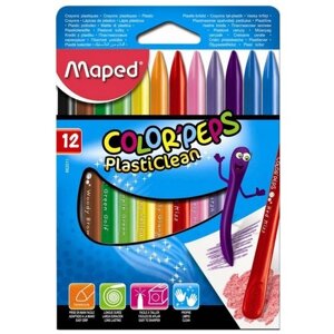 Maped. Пластиковые мелки "Color'Peps" в картон. футляре, 12 шт арт. 862011