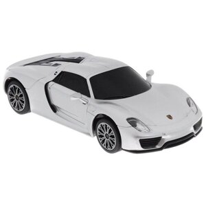 Машинка на радиоуправлении Rastar Porsche 918 Spyder (арт. 71400), 1:24, 20см, серебристая