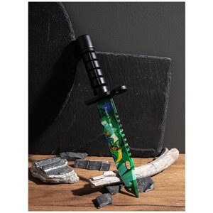 MASKBRO/Деревянный штык нож байонет м9 Леон, с изображением одного из героев Brawl Stars/бравл старс