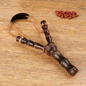 Мастер К Рогатка "Бамбук", двойной резиновый жгут, деревянная, 19х11 см,