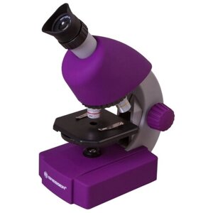 Микроскоп BRESSER Junior 40-640x с набором для опытов фиолетовый