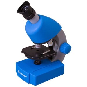 Микроскоп BRESSER Junior 40-640x с набором для опытов синий