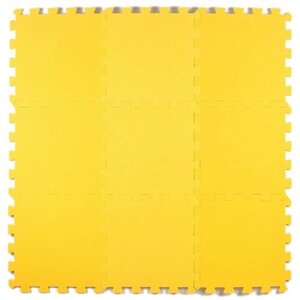 Модульный мягкий пол-пазл универсальный Eco Cover (Эко Ковер), 33х33 см (желтый)