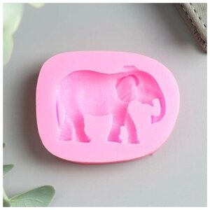 Молд для творчества "Индийский слон", силикон, 1,2х6х4,8 см