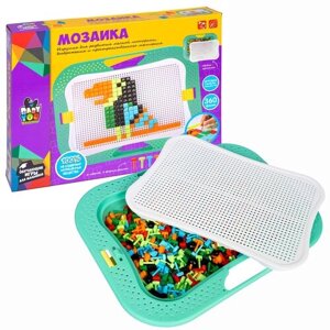 Мозаика для малышей BABY YOU BONDIBON, пиксельная, 360 деталей, игр панель-чемодан с верт. креп, BOX