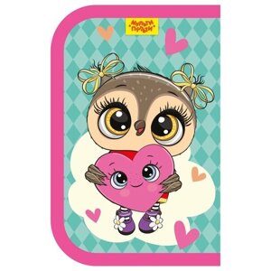 Мульти-Пульти Пенал Lovely Owl ПK1_44850, зеленый/розовый